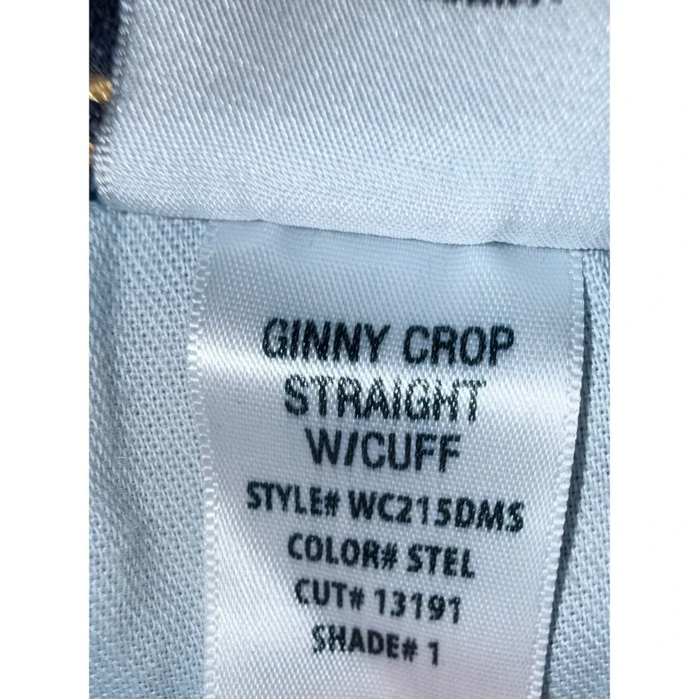 Hudson Ginny Crop Straight Jeans Womens 29 Blue Cuffed